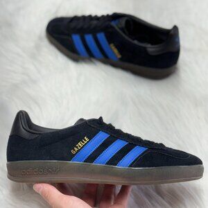 Adidas Gazelle Indoor Core Black Blue Mens Shoes JQ2692 NEW Multi Sz